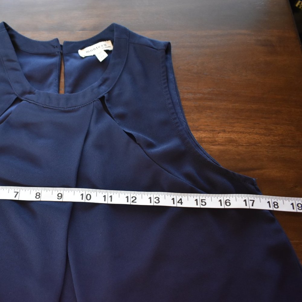 Monteau Navy Blue Blouse - Picture 5 of 5